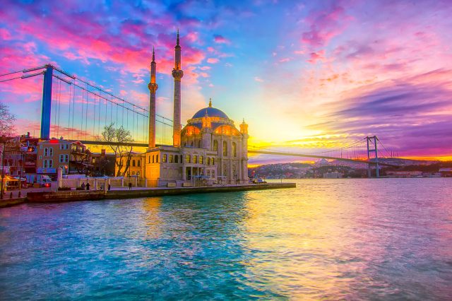 Ortakoy Mosque and Bosphorus bridge 